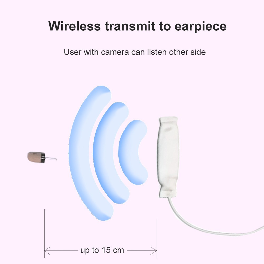 elevsett - øretelefon for spionlytting for tester