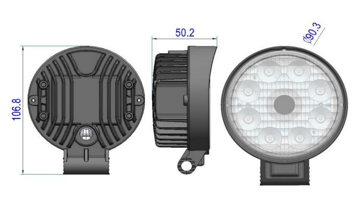 ryggearbeidskamera og led lys