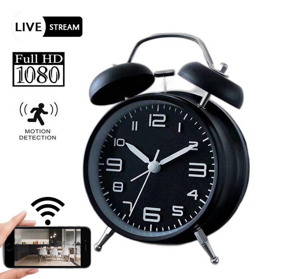 analog klokkekamera spion wifi p2p 32gb minne