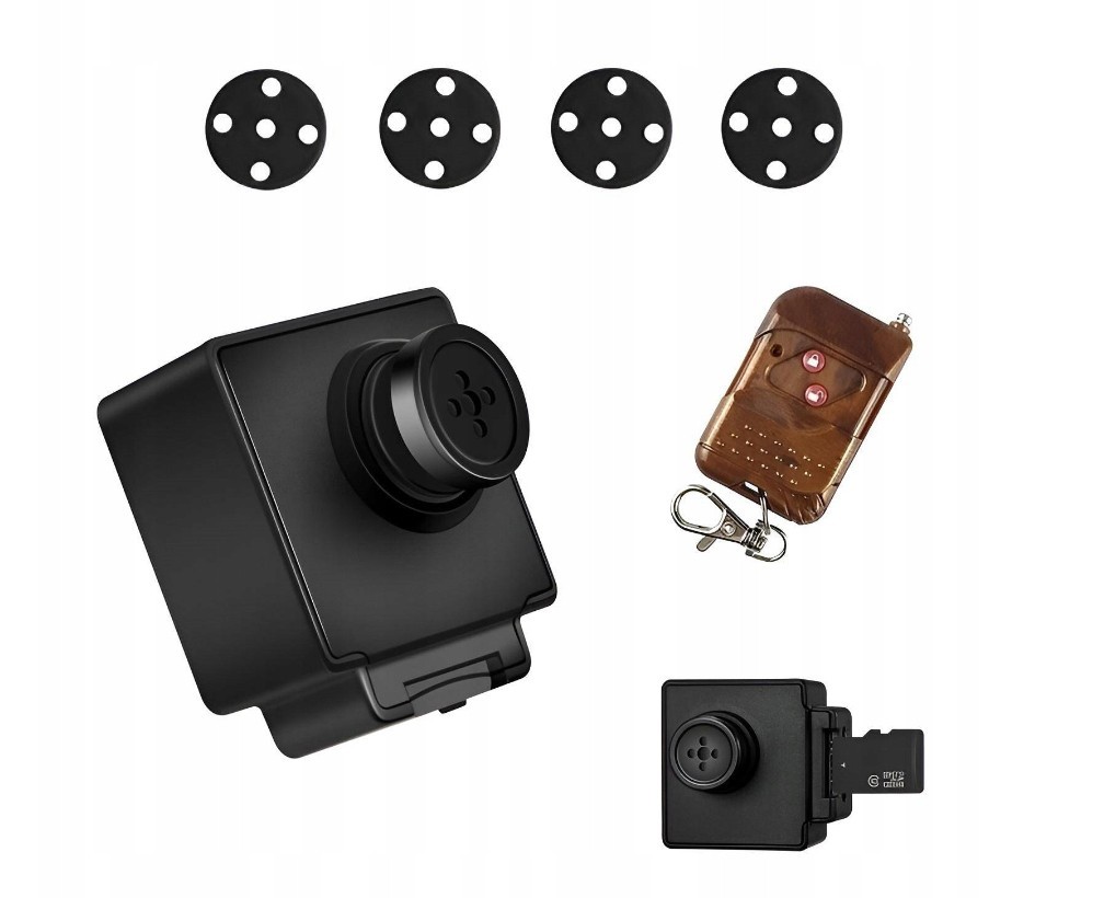 Skjult kamera i en knapp - Spy knapp kamera mini full hd
