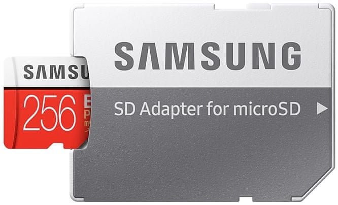 256 GB micro SDXC minnekort Samsung EVO PLUS + SD-adapter