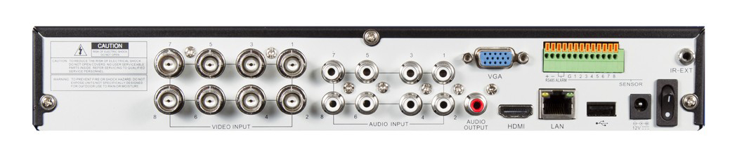 DVR / xhc1080 opptaker innganger og utganger