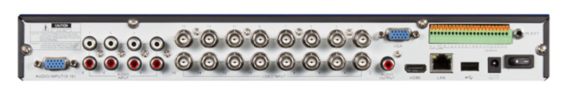 XHR1080 DVR opptaker innganger og utganger