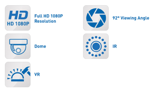 Spesifikasjoner XHC 1080P kamera