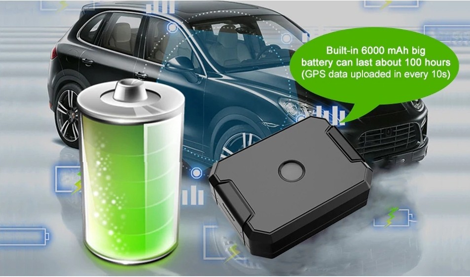 gps locator innebygd oppladbart batteri