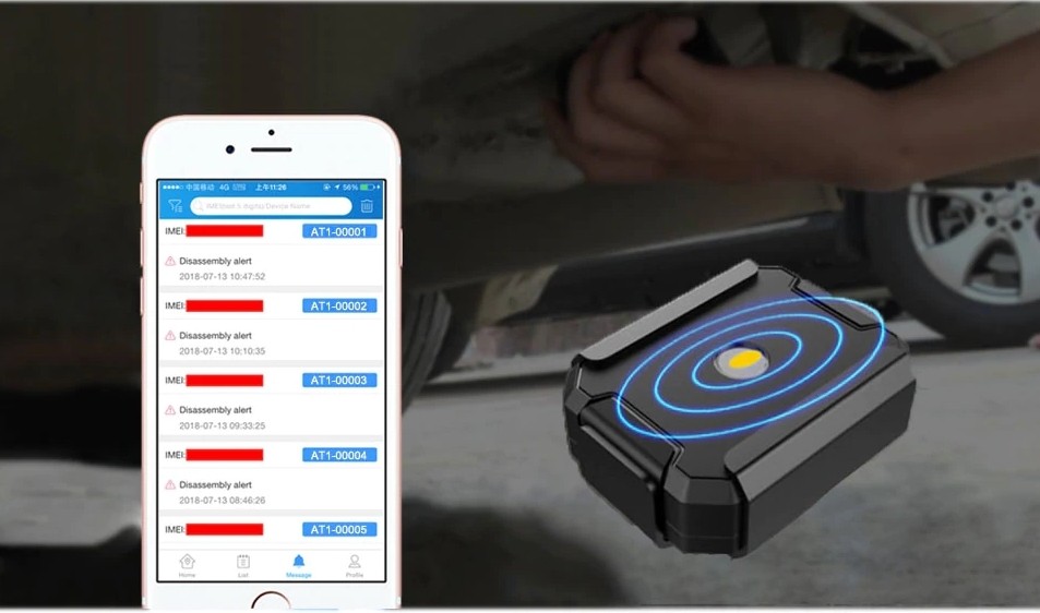 varsel mot demontering av gps tracker