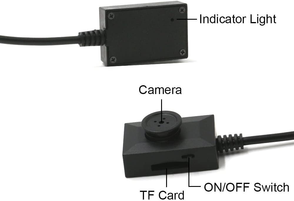 mini spion kamera i knappen spion hd