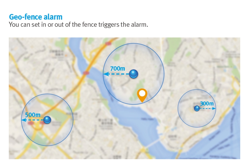 geofence-funksjon - GPS-tracker locator