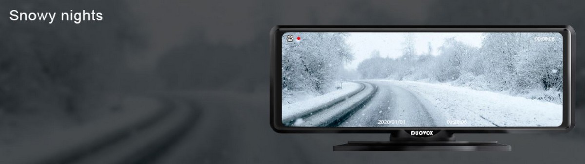 duovox v9 beste bilkamera - snøfall