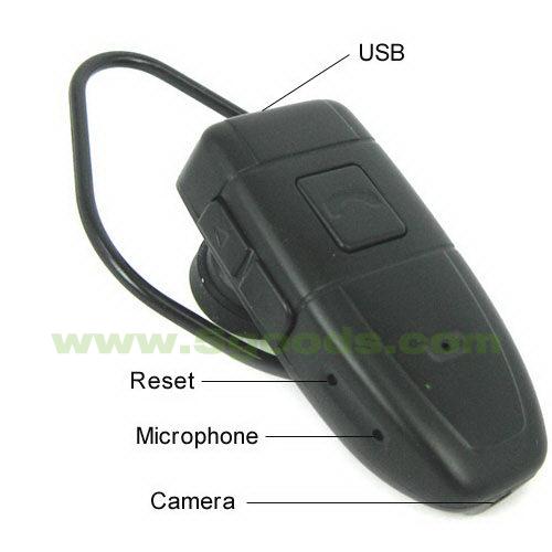 Kamera skjult i Bluetooth-øretelefon + 4 GB