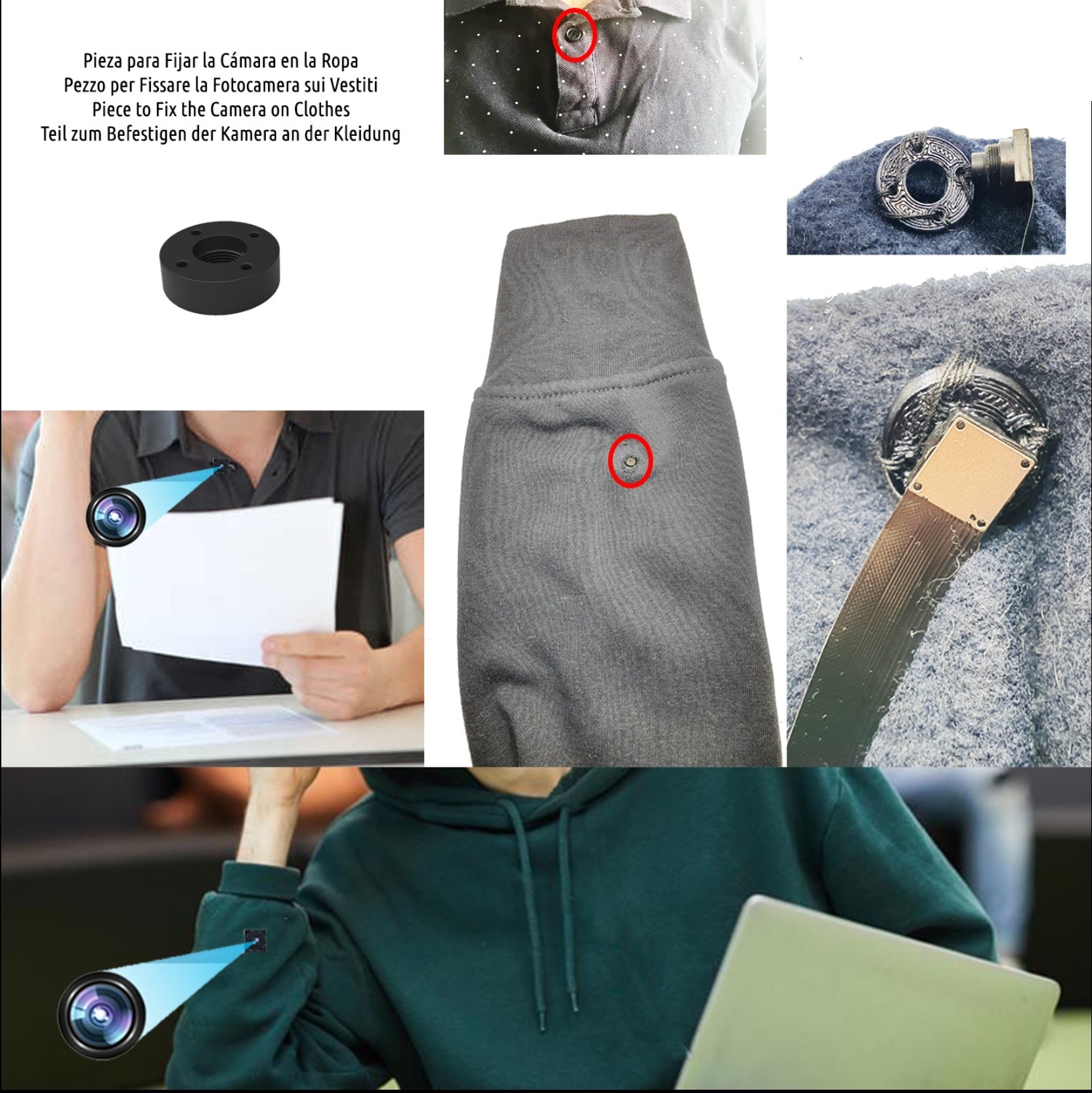 knapp kamera for studenter eksamen tekst spion pinhole kamera