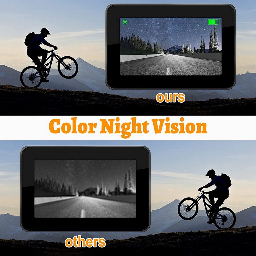 kamerasystem for sykler, farge nattsyn